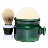 Artisan Shaving Soap Mug Scuttle Brush Wet Shave Set
